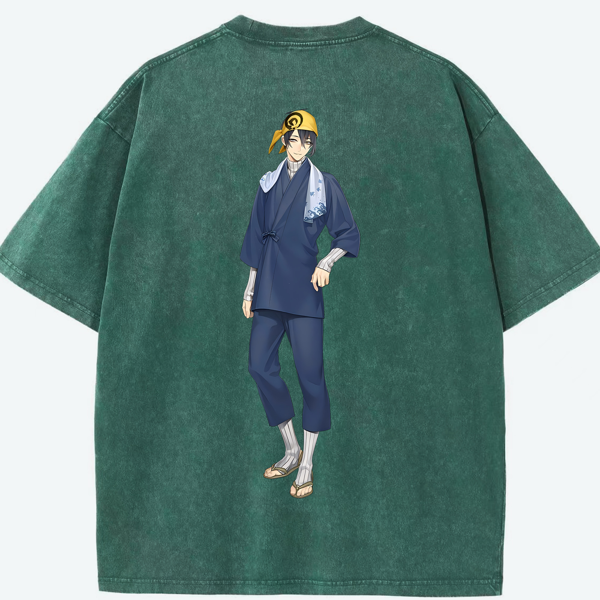 （画像用） 刀剣乱舞 Touken Ranbu 綿100% ヴィンテージ風 半袖Tシャツ（背面プリント）